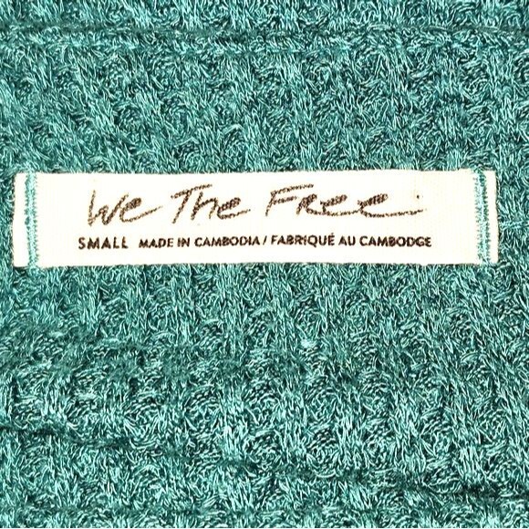 We The Free Aqua Green North Shore Thermal Faux Layered Long Sleeve Tunic Size S - Picture 7 of 9